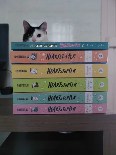 Kit 5 livros de Heartstopper + Almanaque (seminovo)