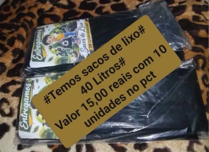 SACO DE LIXO DE 15 LITROS C/10 UNI POR$:15,00 REAIS CADA PCT