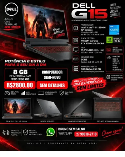 Vendo Computador Dell G15 Gamer
