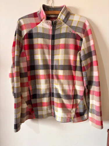 Casaco Feminino Fleece Queshua Xadrez