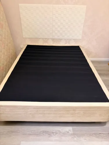 Base Cama Box Casal Inducol Suede Marfim (1,88m x 1,38m)