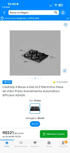 Depurador Slim de ar Fischer e cooktop 4 bocas Electrolux