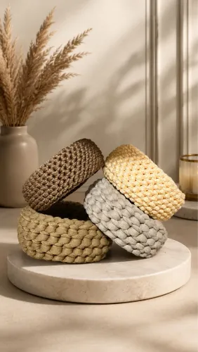 Braceletes em Crochê