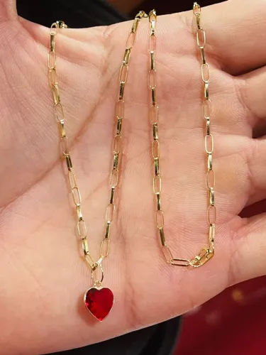 Cordão de ouro tijolinho 1 grama