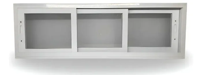 Janela alumínio branco 3 folhas
