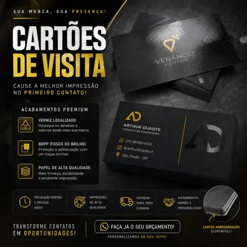 CARTÕES DE VISITA PERSONALIZADOS ? PROFISSIONALIZE SUA MARCA!