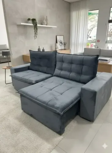 Sofá retratil e reclinavel londres com pillow (produto novo)