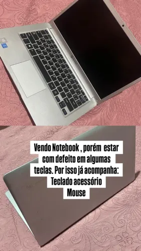 Notebook a venda 600 reais. Aceito cartão 