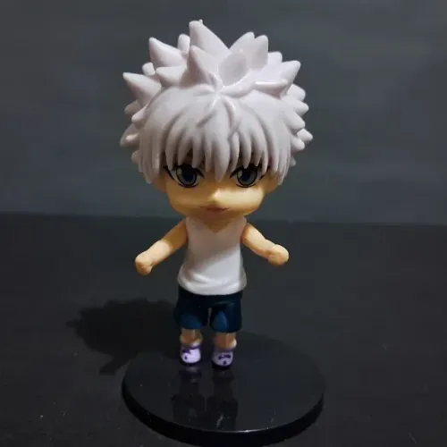 Boneco Articulável do Killua Zoldyck Hunter x Hunter 10,5cm Com Base PVC