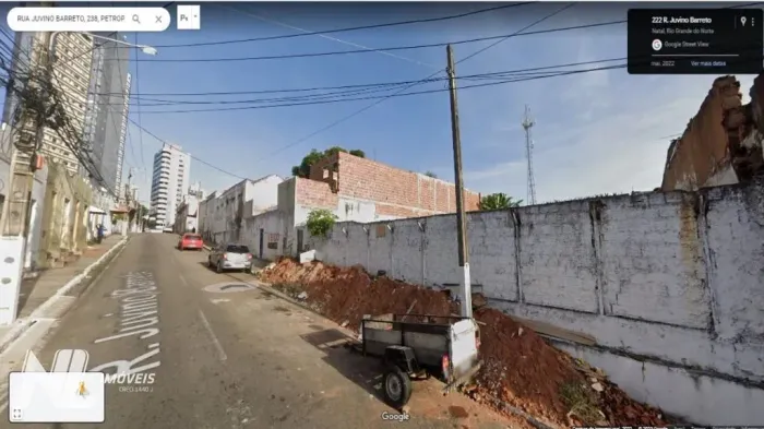 Terreno com 440m² - Rua Juvino Barreto Petropolis, Natal/RN