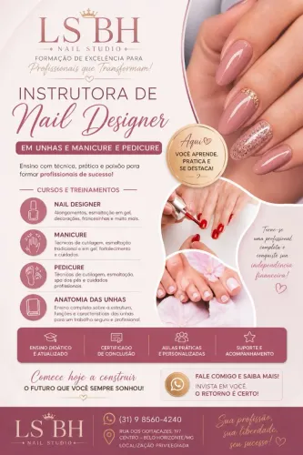 Cursos nail designer,manicure e pedicure.