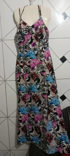 Vestido longo da Zig fina
