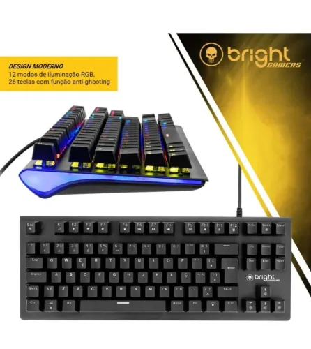 Teclado Mecânico Switch Azul Bright Gamers