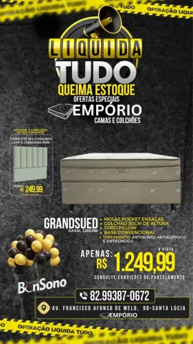 Cama Queen nova Bonsono molas ensacadas