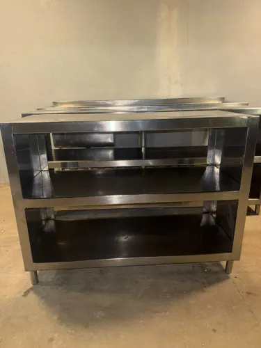 Conjunto com 2 Mesas de Inox para Cozinha Industrial