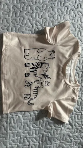 Roupa de menino bebê (6 - 9m) estampa de animal