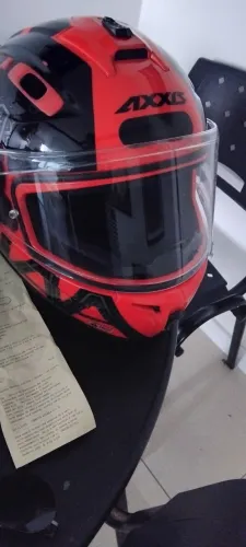 Capacete axxis laranja - viseira cristal
