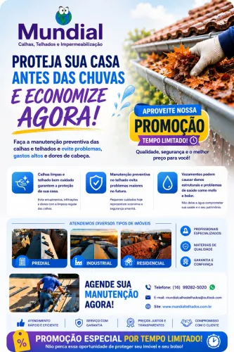 Manutenção de Telhados e Calhas 