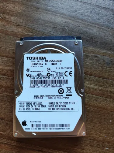 HD Notebook 250GB Toshiba Original Apple