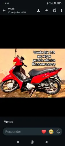 Vendo Honda biz 110