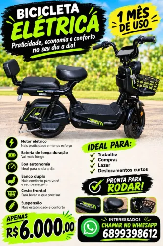 Vende-se bicicleta elétrica 