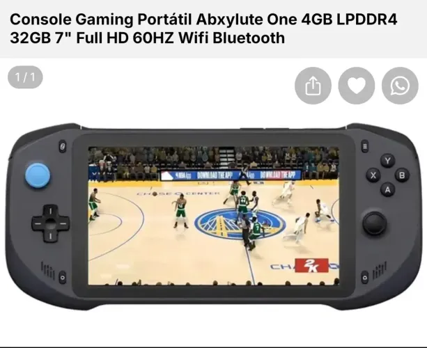 Console portátil Abxylute preto XCloud Steam e ps5 remoto