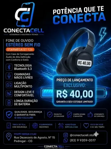 Fone bluetooth estéril