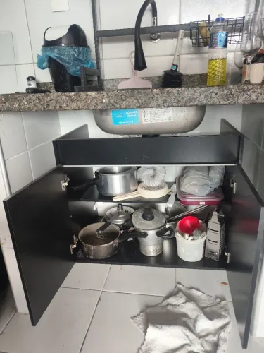 ARMARIO/ MOVEL SUSPENSO PRETO MDF 2 MESES DE USO