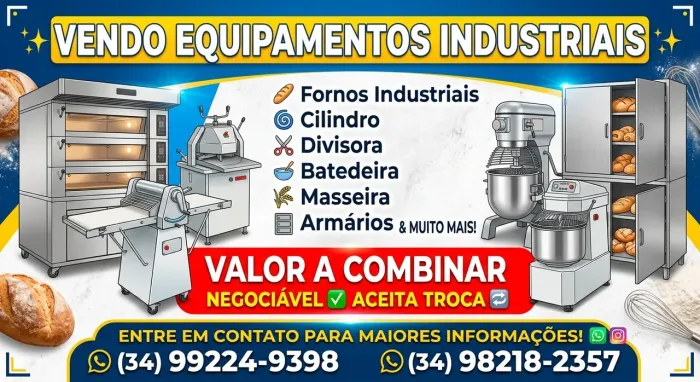 Maquinário industrial de padaria