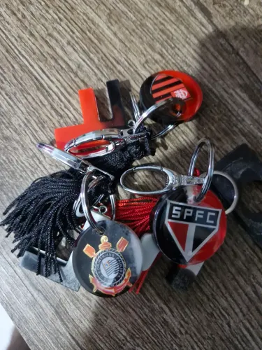 Chaveiros de Time do Coração Com Inicial do seu nome
