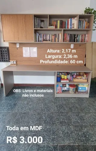 MÓVEL EM MDF PARA ESCRITÓRIO OU ESTUDO