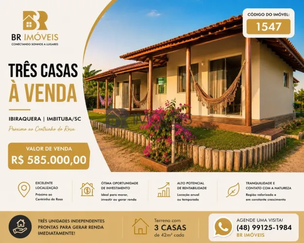 Oportunidade para Investir! Três Casas Ibiraquera