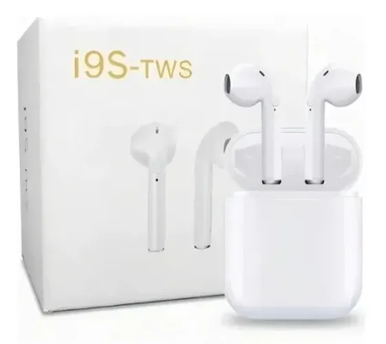 Fone de Ouvido TWS i9S In-ear Sem Fio Branco com Bluetooth e Microfone