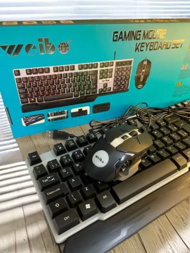 Teclado Gamer Durawell WB-550 Cibo + Mouse RGB Waterproof 14an