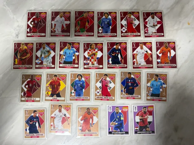 Figurinhas legend/rookie copa do mundo 2022 e 2026 - lote por 720,00