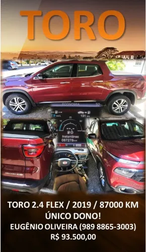 Fiat Toro Volcano 2.4 16V Flex Aut. 2019