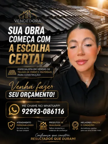 Telhas, perfil, metalon e etc.