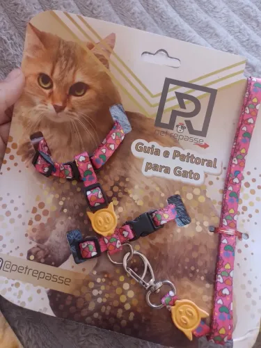 Coleira peitoral gato