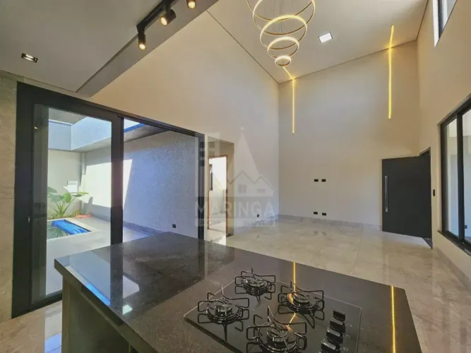 Casa NOVA com PISCINA a venda, 3 suítes, Jardim Mediterrâneo, Maringá PR, Financiamento
