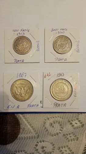 4 moedas de prata