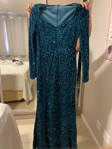 Vestido social azul