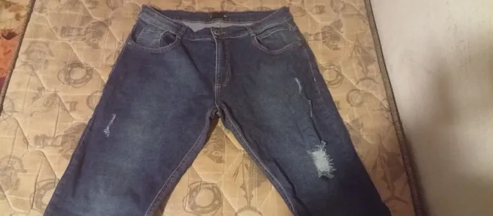 Calça Jeans Masculina Destroyed Azul Escuro - Tam 40