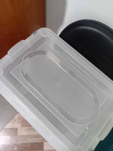 1 Caixa Organizadora Transparente de 56 litros