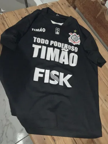 camiseta corinthians vintage preta