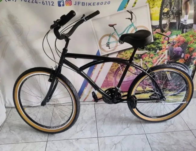 Bicicleta praiana aro 26 com marcha nova de fábrica.