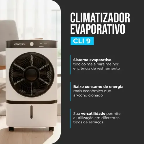 Climatizador 9 Litros Ventisol CLI9 - PRODUTO NOVO COM GARANTIA