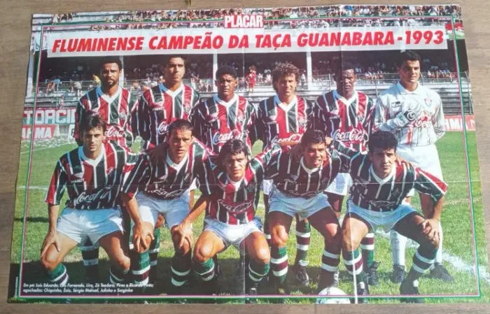 pôster placar original fluminense - campeão taça guanabara 1993