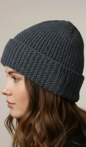Gorro feminino adulto cinza