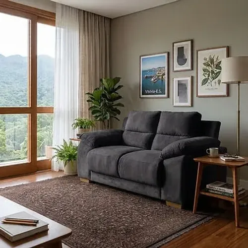 Sofa Luna 2 Lugares Tecido Veludo - Estofar