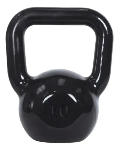 Kettlebell Emborrachado Preto - 10kg (Seminovo)